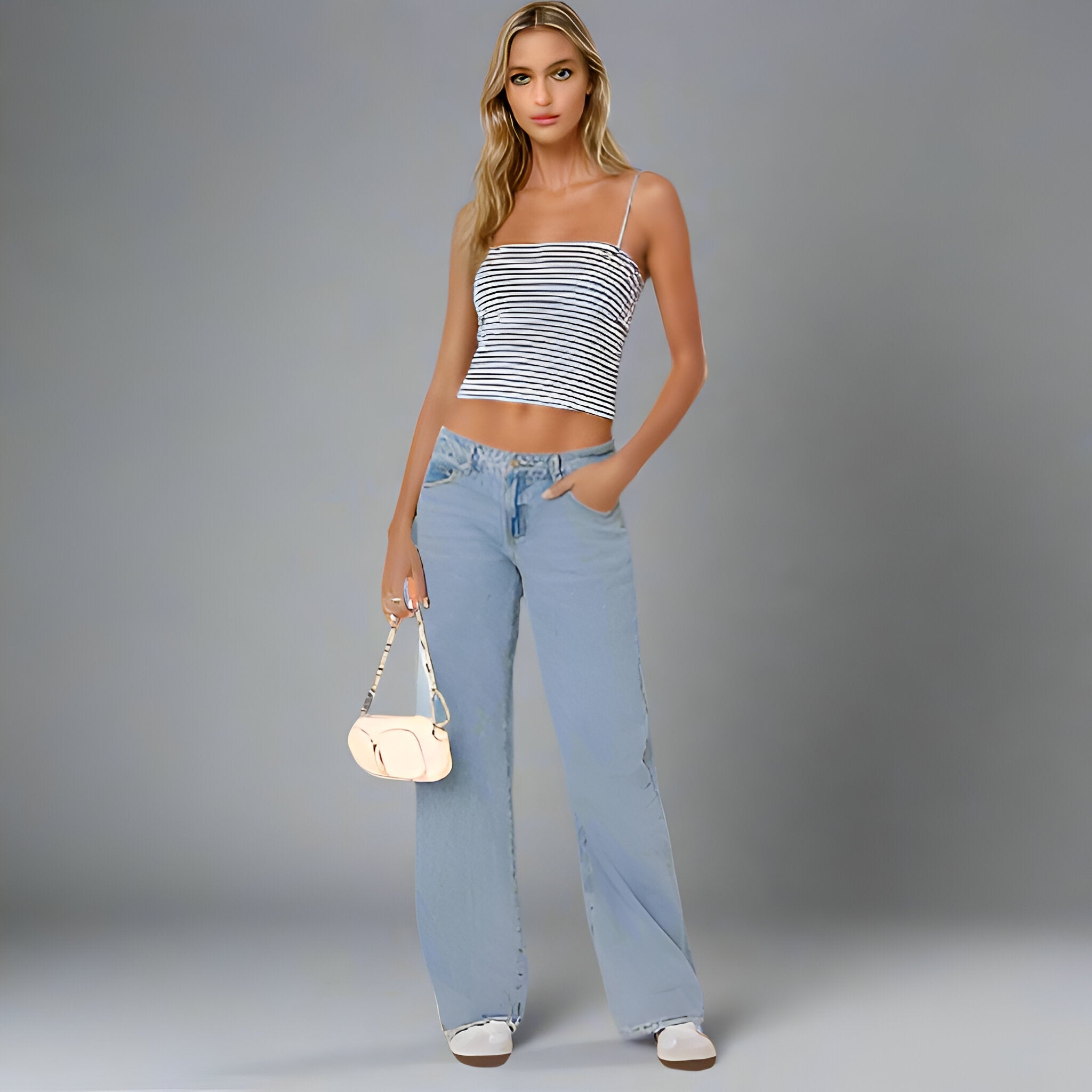 Luna Luxury™ | LOW-RISE JEANS