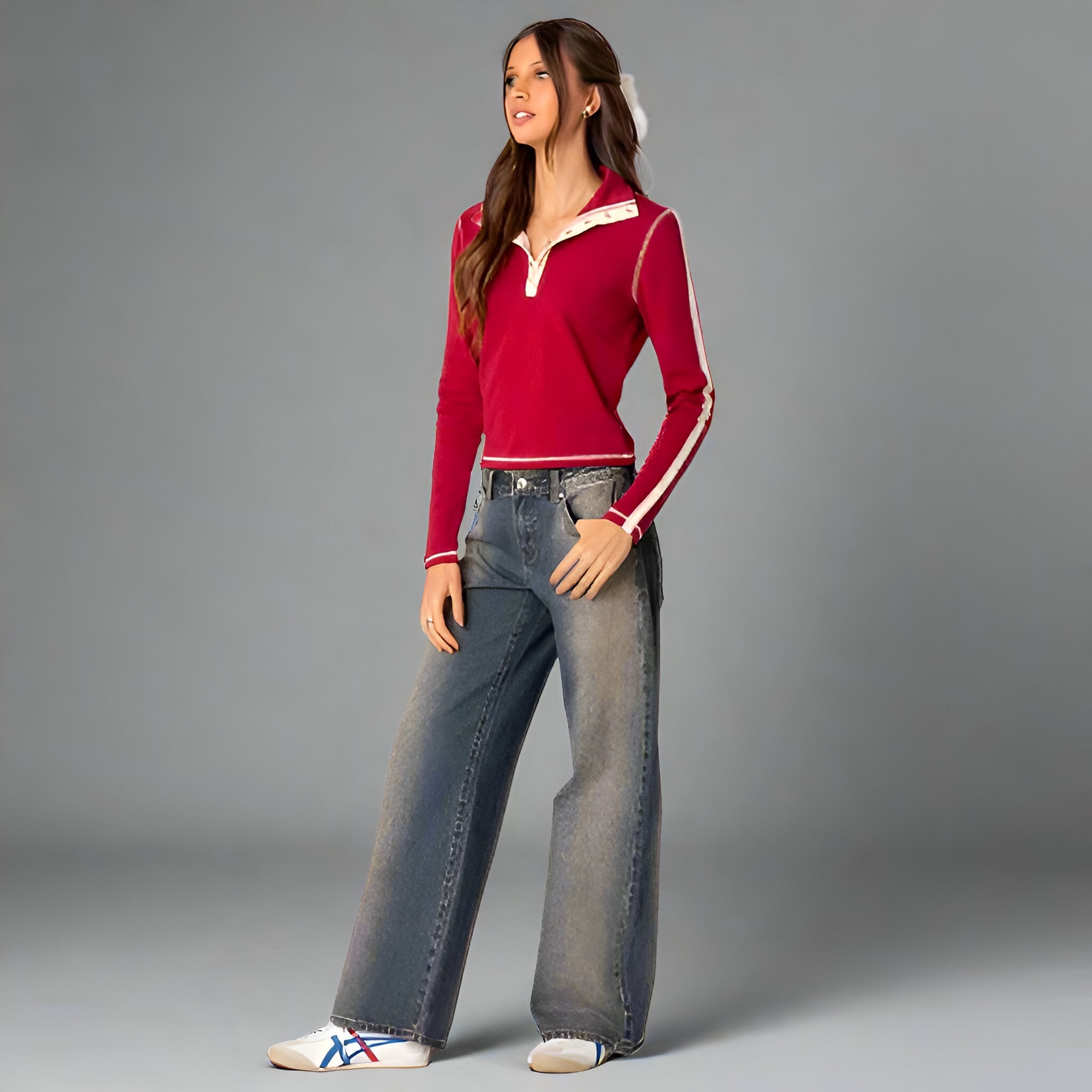 Luna Luxury™ | LOW-RISE JEANS